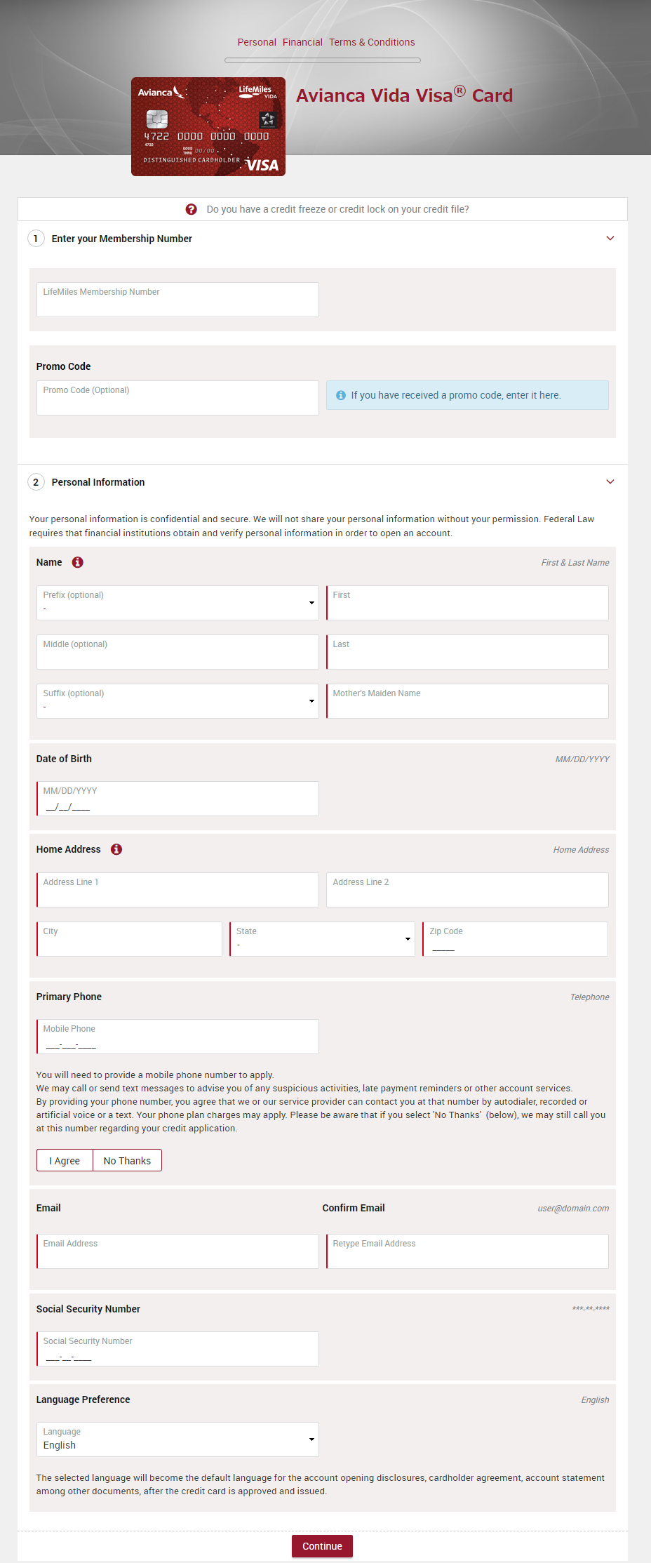 Avianca Lifemiles Credit Card Apply