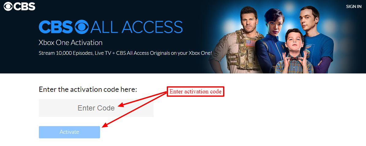 CBS All Access Xbox One Activation