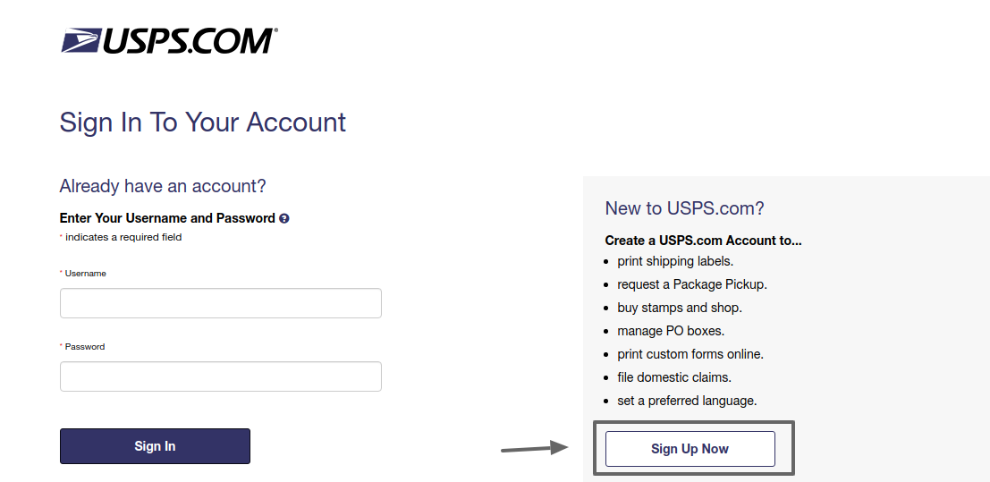USPS Sign Up