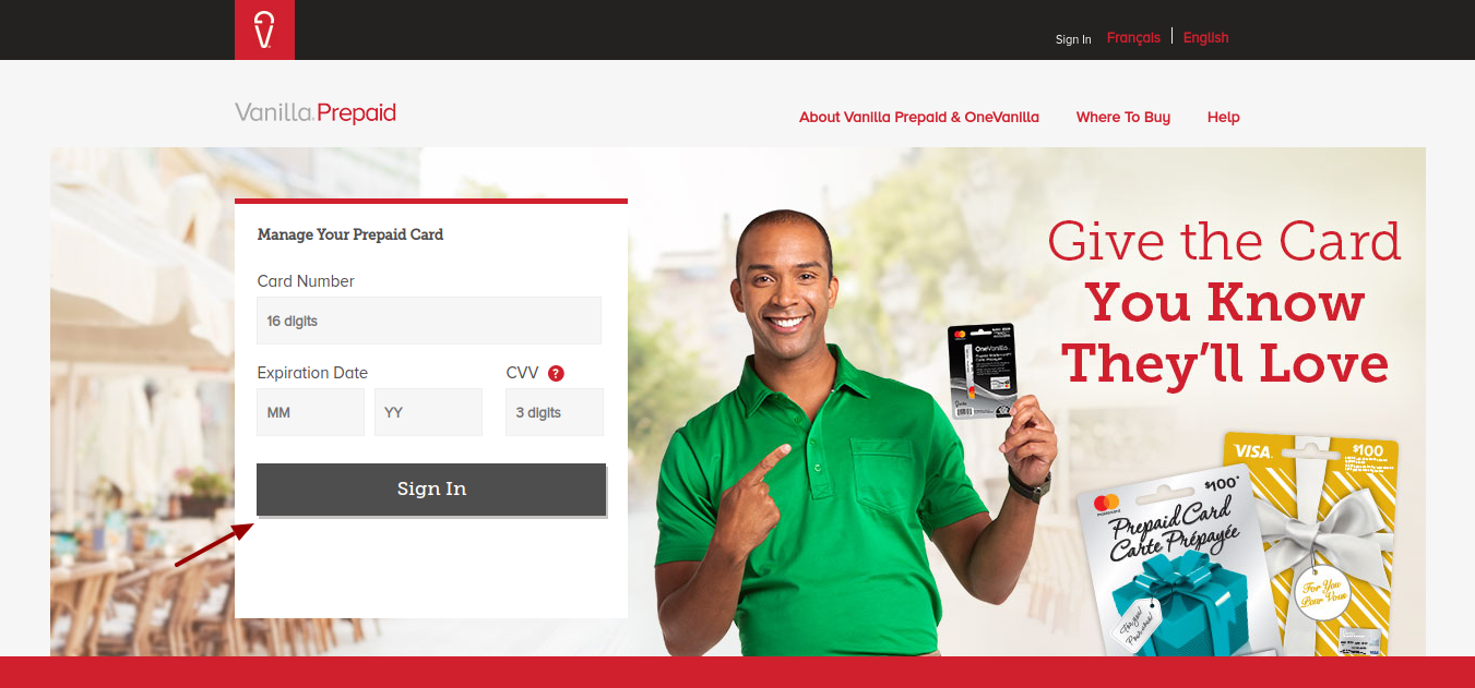 Vanilla Prepaid Card Login