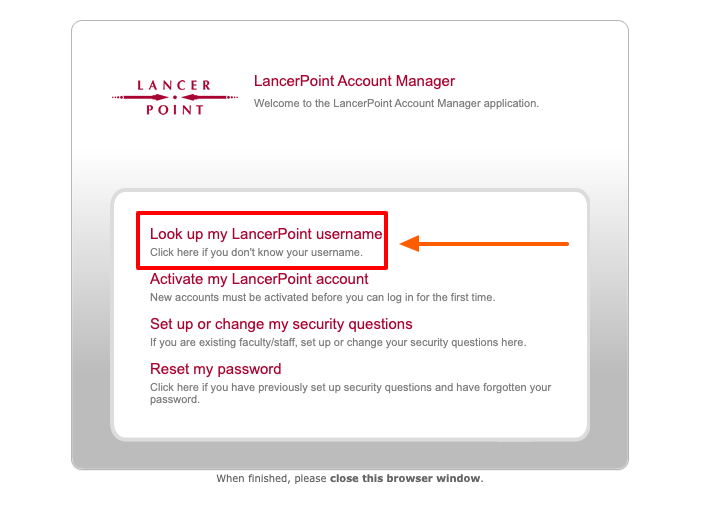 pcc lancerpoint forgot username page