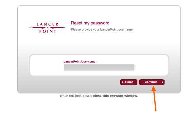 ppc LancerPoint forogto password