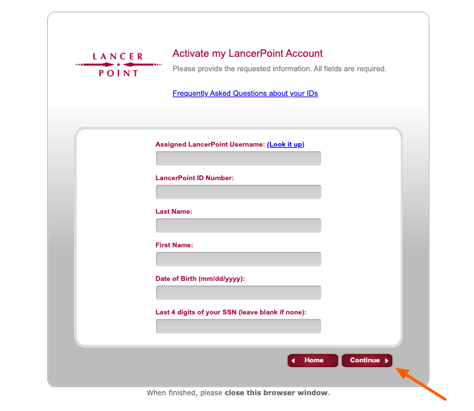 ppc lancerpoint activate page