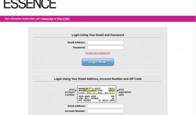 Essence Customer Service Login