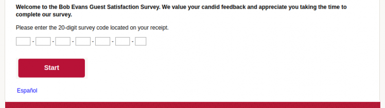 Bob Evans Guest Satisfaction Survey
