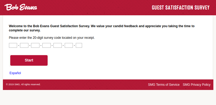 Bob Evans Guest Satisfaction Survey