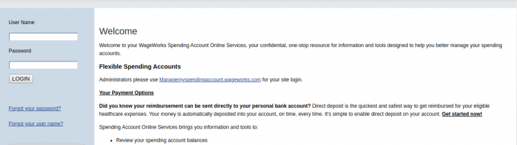 Login - Spending Accounts
