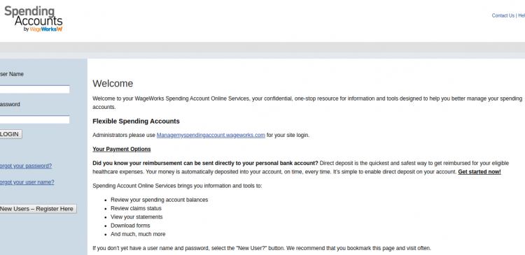 Login - Spending Accounts