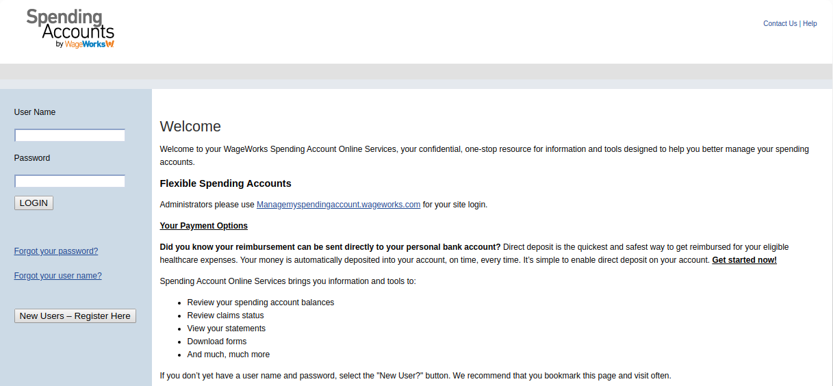 Login - Spending Accounts