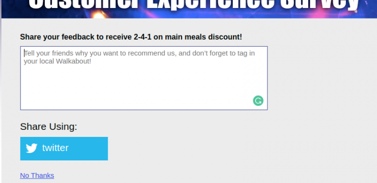 Your Visit Survey