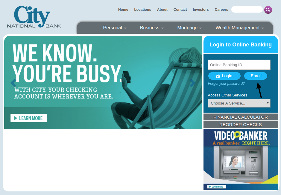 City National Bank Enroll
