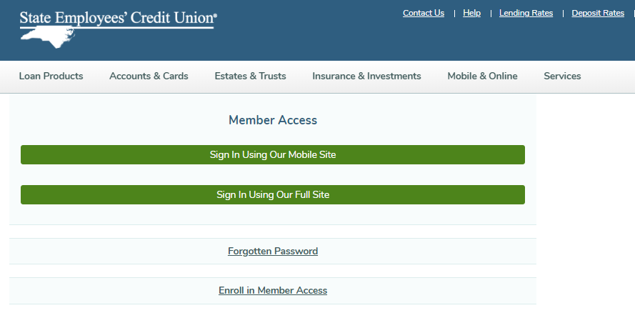SECU Member Access Sign In