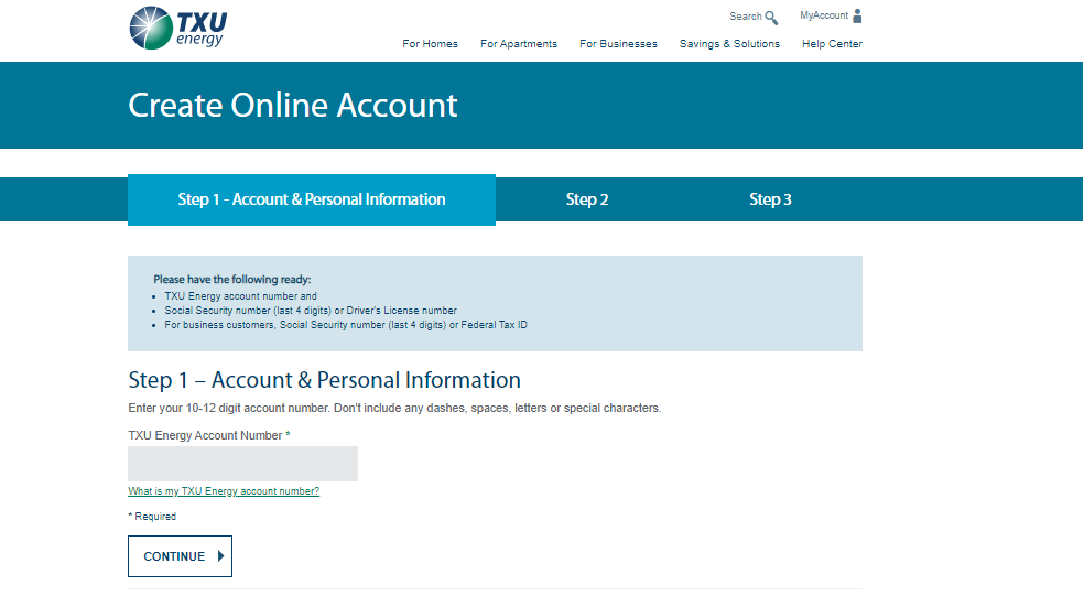 TXU Login