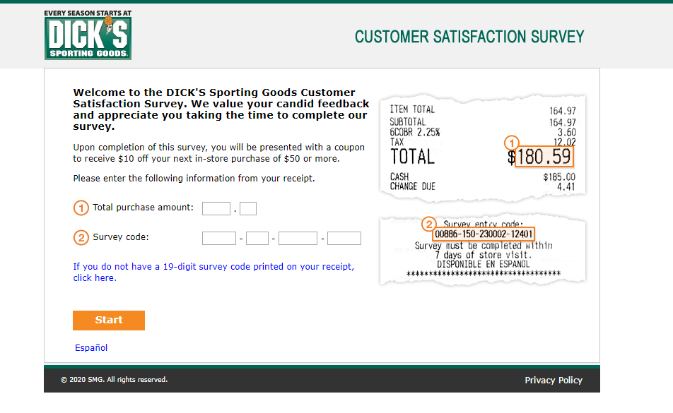 Tell Dick’s Feedback Survey