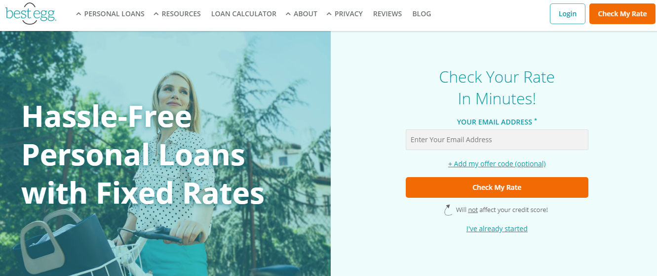 Apply for easy Personal Loan from Best Egg 