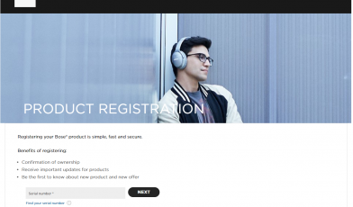 Bose Product Registration