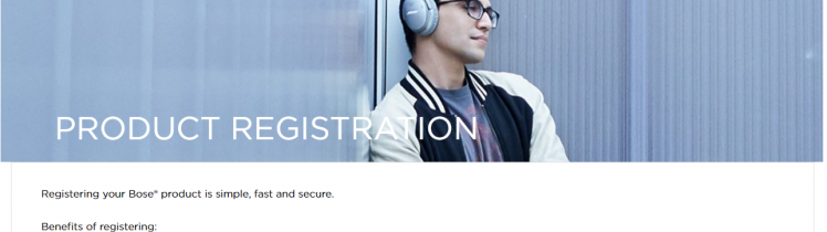 Bose Product Registration