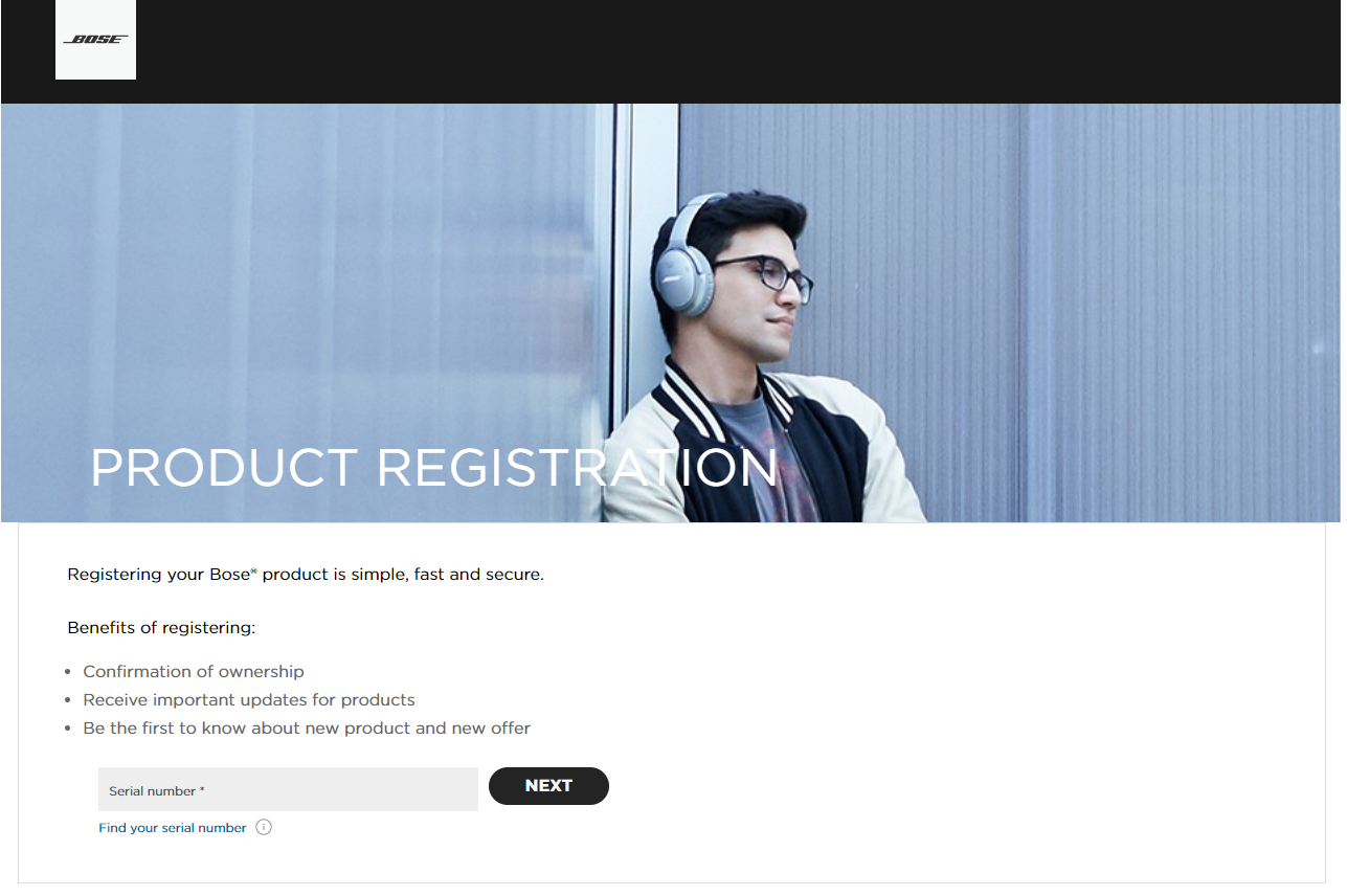 Bose Product Registration