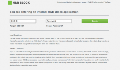 H&R Block Employee Portal login
