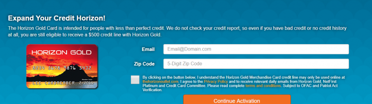 Horizon Gold Credit Card-Make a successful application