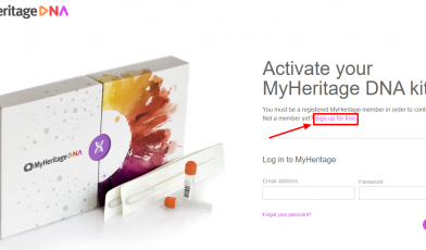 How to begin activation MyHeritage Kit