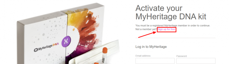 How to begin activation MyHeritage Kit