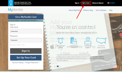 How to get a MyVanilla Debit Card