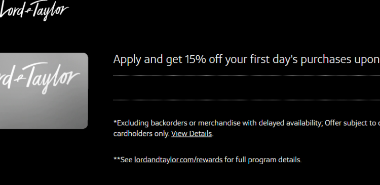 Lord and Taylor Credit Card
