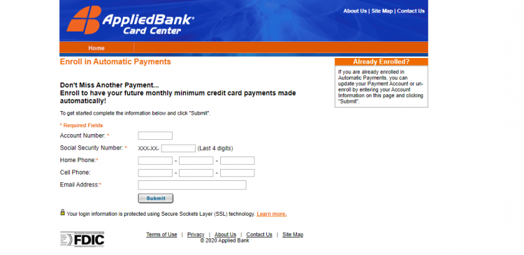 Set up Automatic Payments for Applied Bank Credit Cards