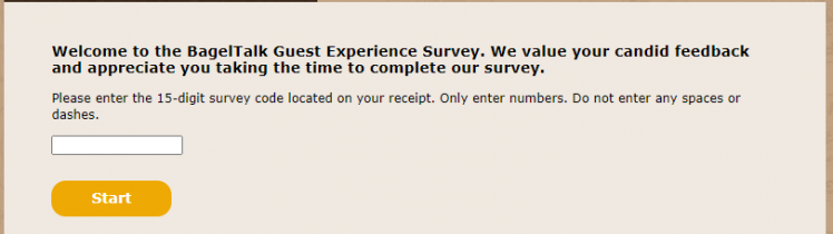 Take Bagel Feedback Survey