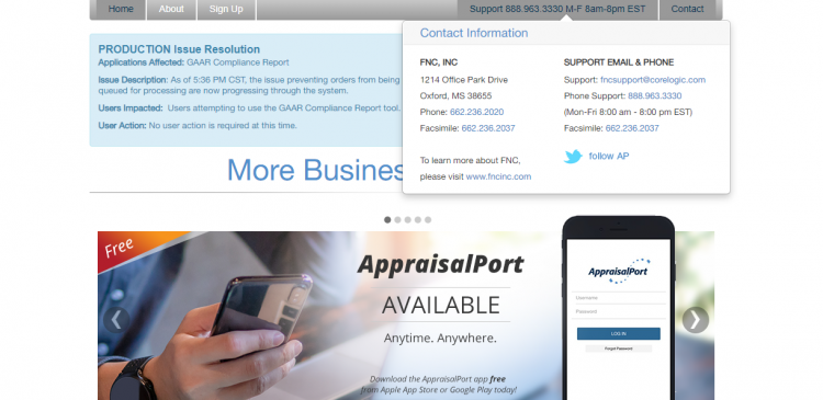 appraisalport login tips
