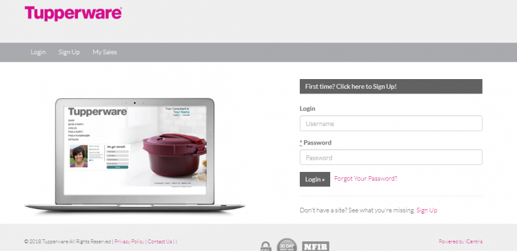 Log in to My Tupperware Account