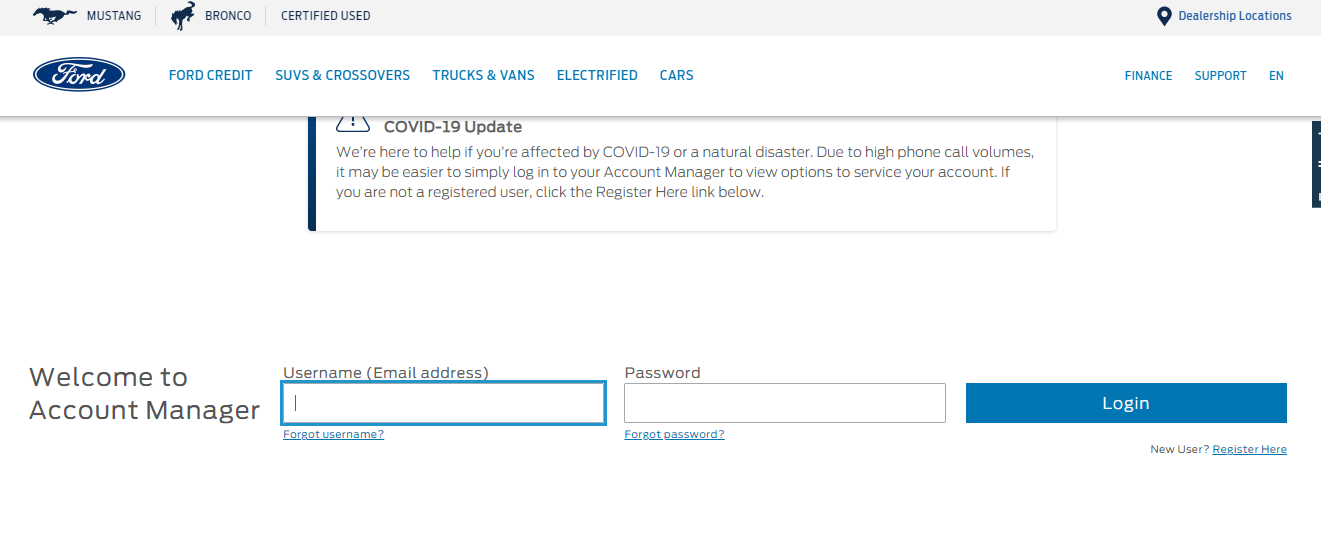 Ford Credit Login