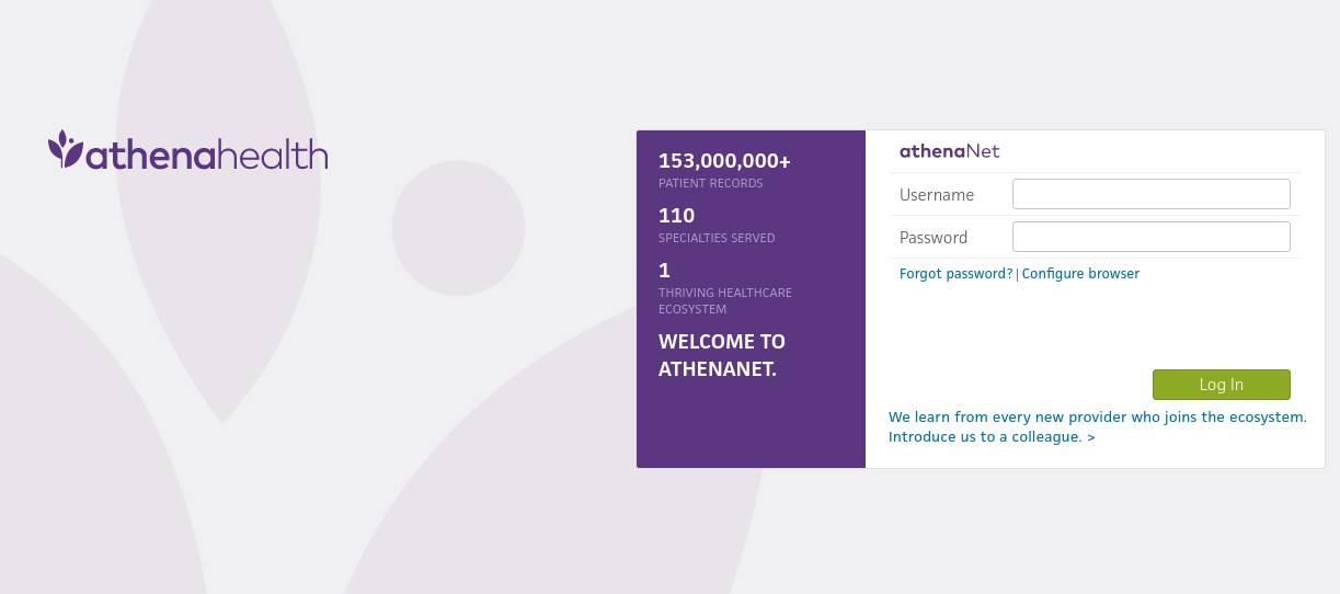 athena health login