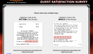 firehouse subs survey