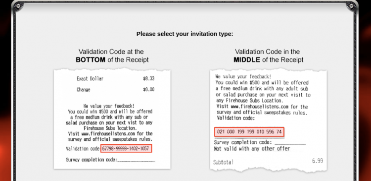 firehouse subs survey