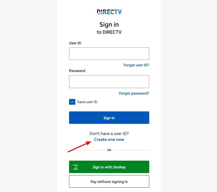 directv create account