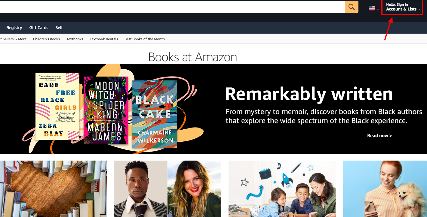 amazon bookstore login