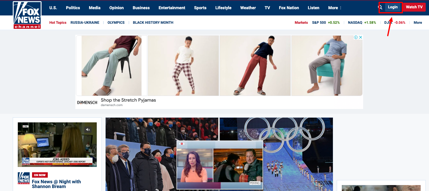 foxnews login