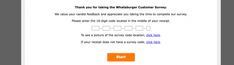 whataburger survey