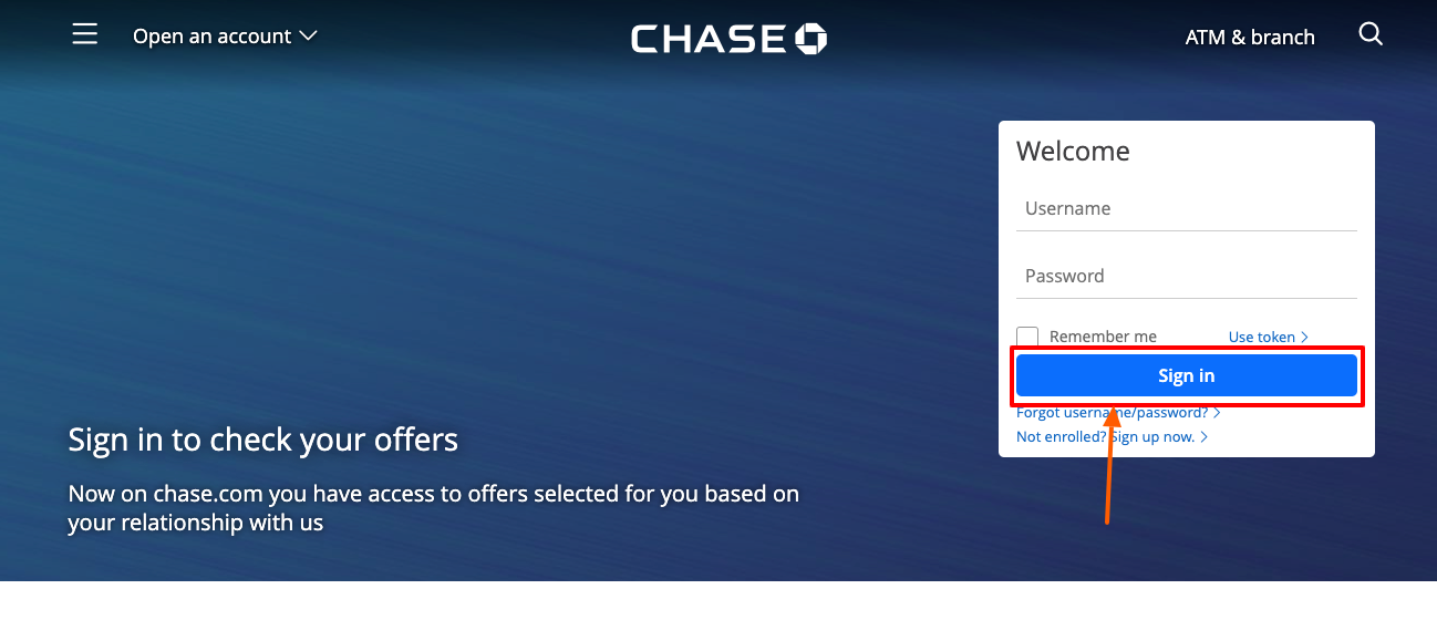 chase slate credit card login