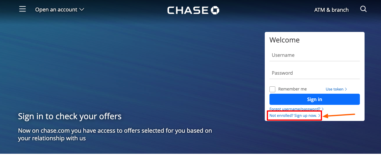 chase slate credit card sign up