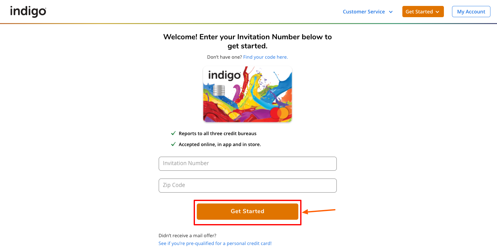 indigo platinum mastercard get started