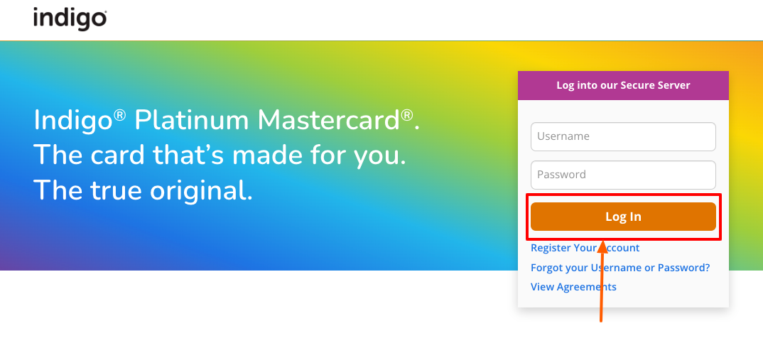indigo platinum mastercard login
