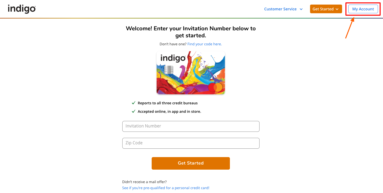 indigo platinum mastercard my account