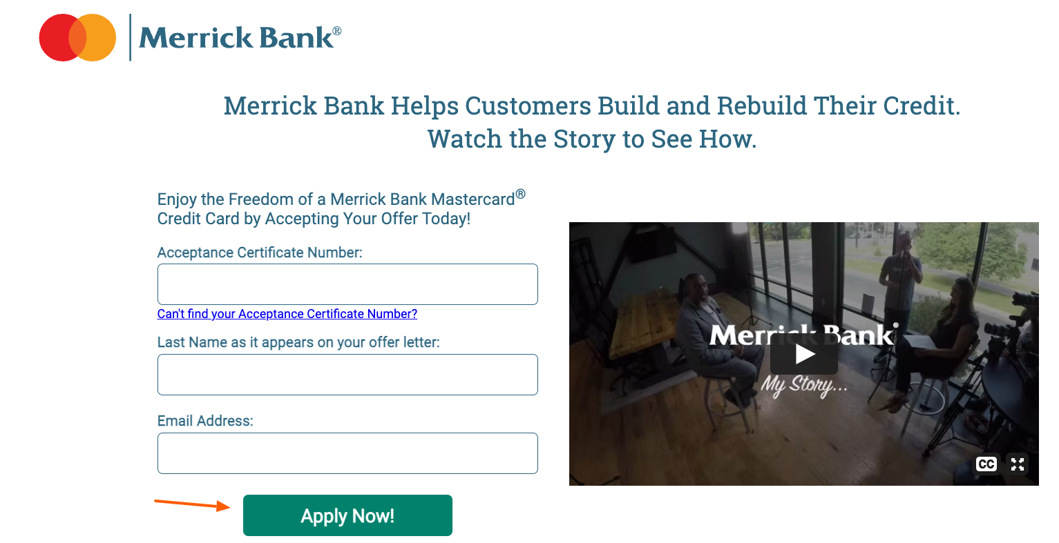 merrick bank double your line card apply