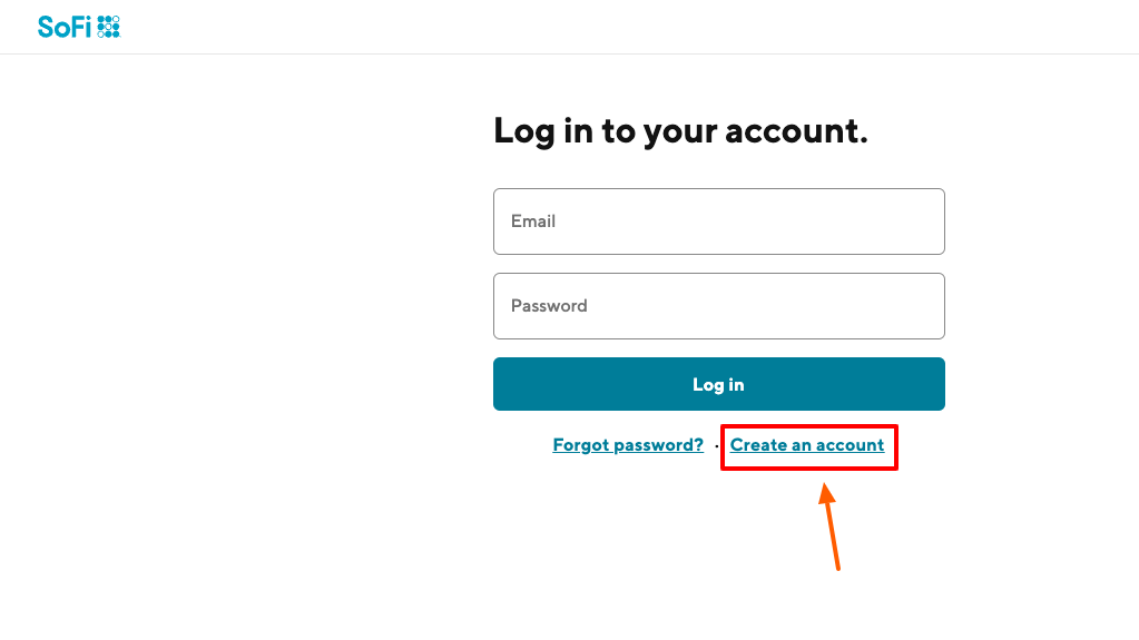sofi create account