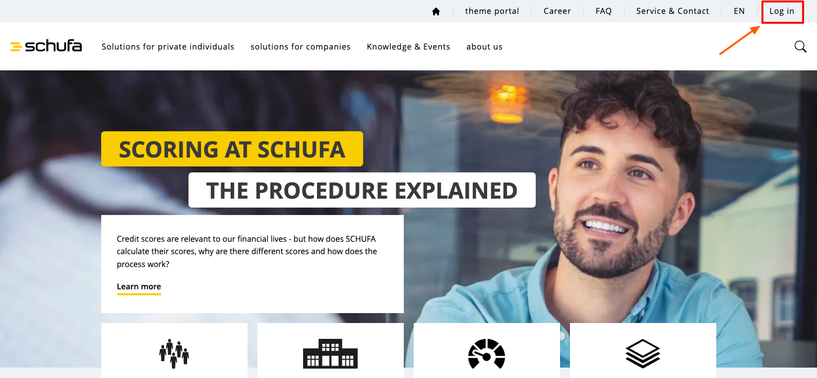 schufa login page