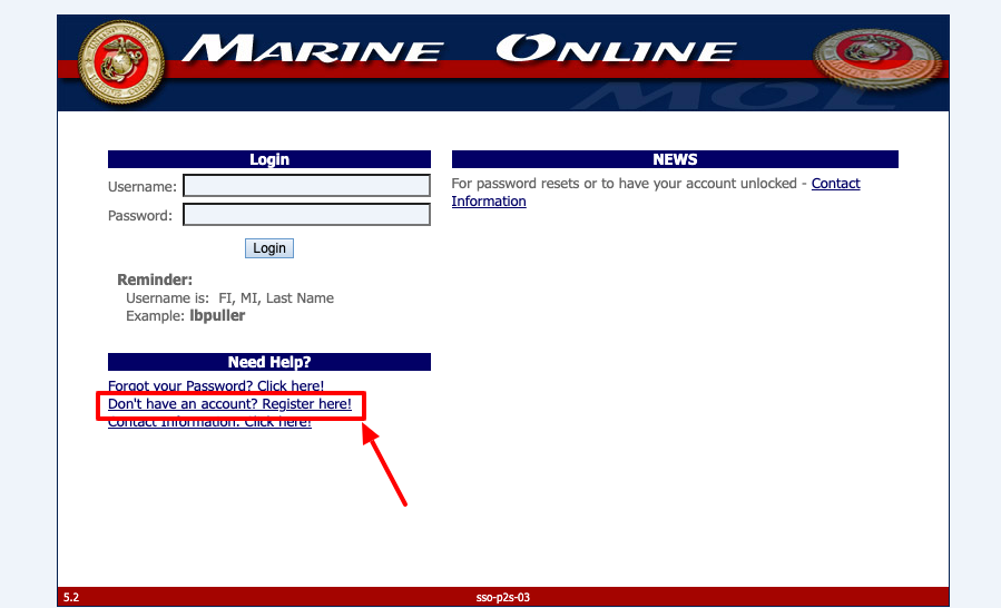 mol usmc register page