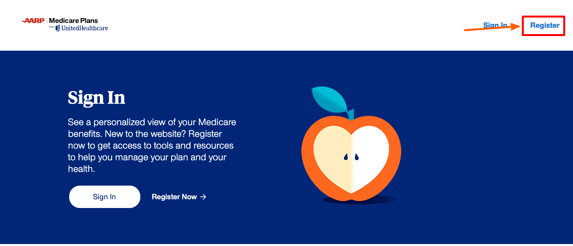 my aarp medicare register page